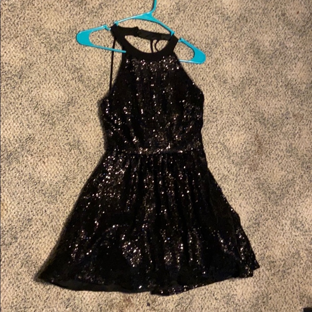 Black Sequin Dress
